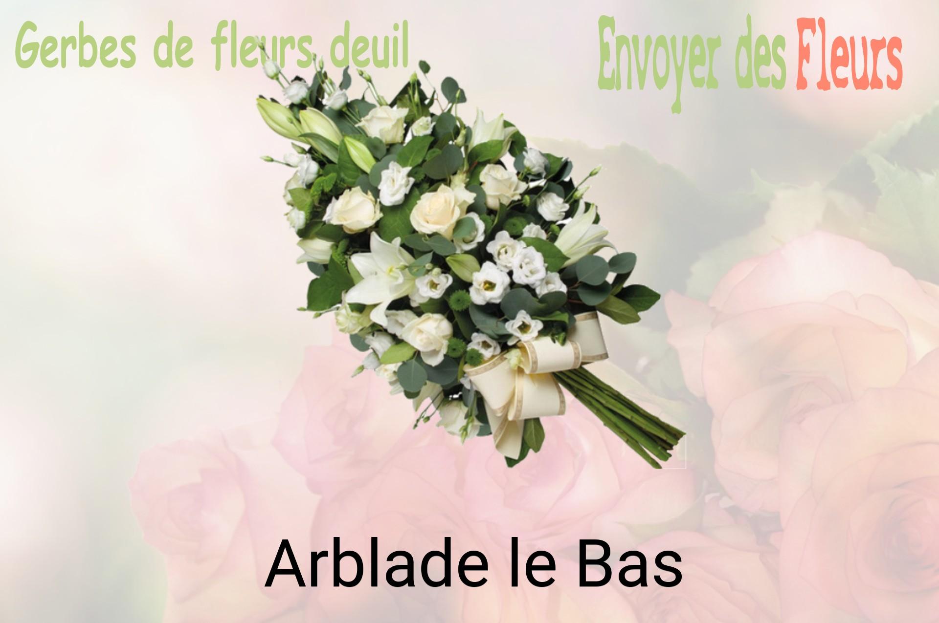 Gerbe de fleurs de deuil livrée à Arblade-le-Bas